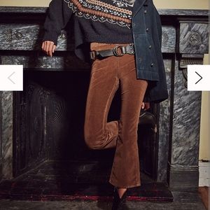 Free People In My Feelings crop suede pant